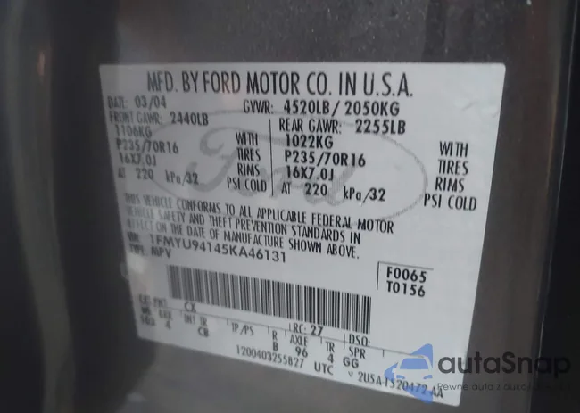 1FMYU94145KA46131: 44402948