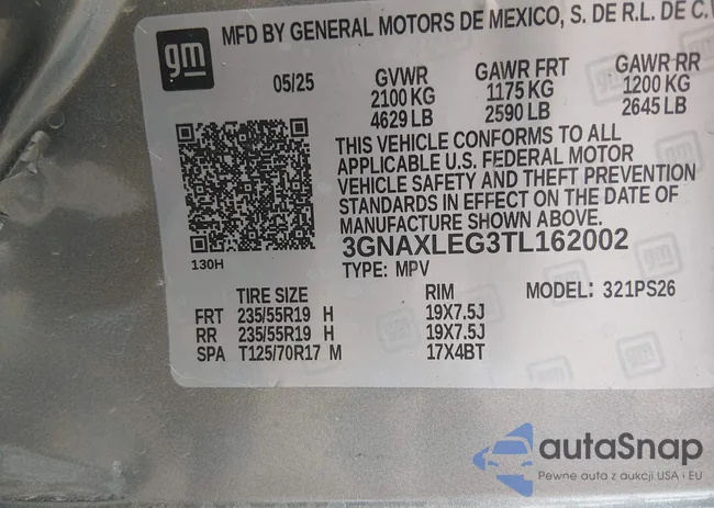 3GNAXLEG3TL162002: 44403126