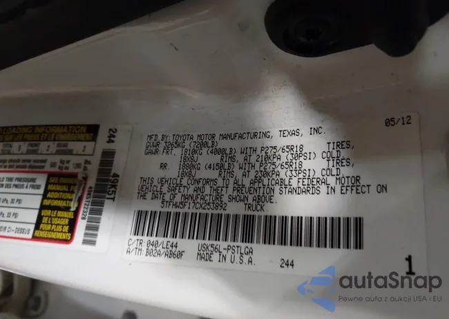 5TFHW5F17CX253892: 44403419