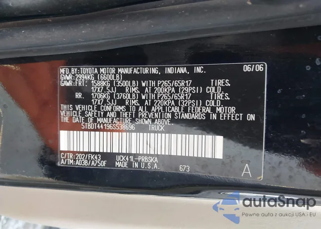 5TBDT44196S538696: 44403427