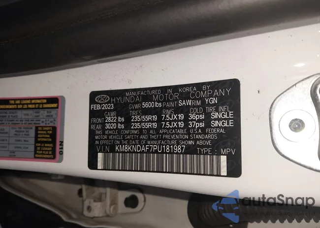 KM8KNDAF7PU181987: 44402442