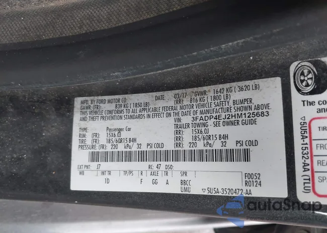 3FADP4EJ2HM125683: 44402547