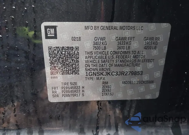 1GNSKJKC3JR279853: 44402656