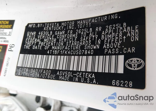 4T1BF1FK4CU507840: 44402664