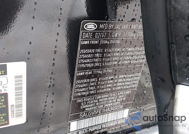 SALGV5FE1HA340238: 44402676