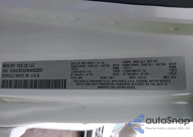 1C4HJXFG2MW563261: 44402710