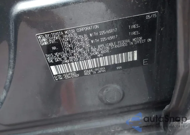 JTMBFREV0FJ031283: 44402732