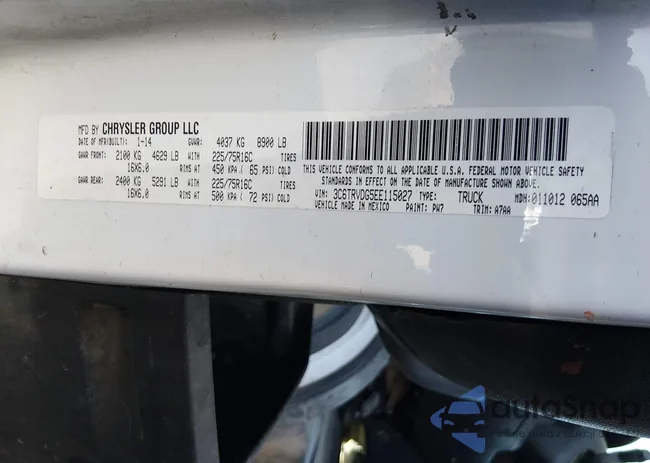 3C6TRVDG5EE115027: 44403835