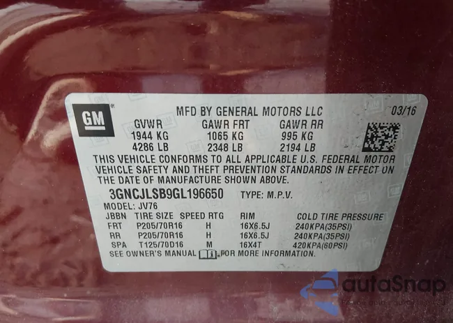 3GNCJLSB9GL196650: 44403882