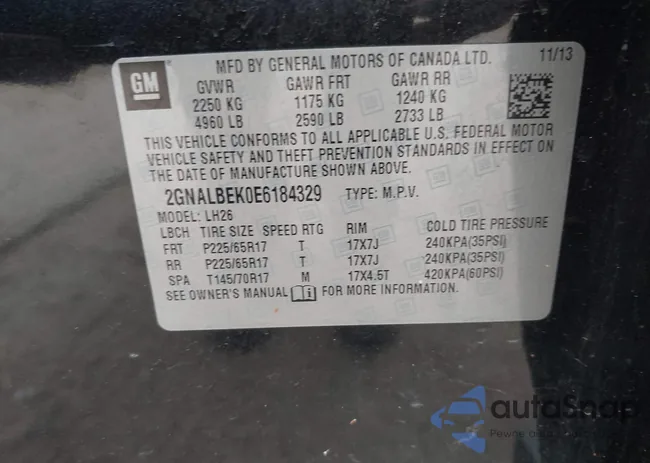 2GNALBEK0E6184329: 44403998