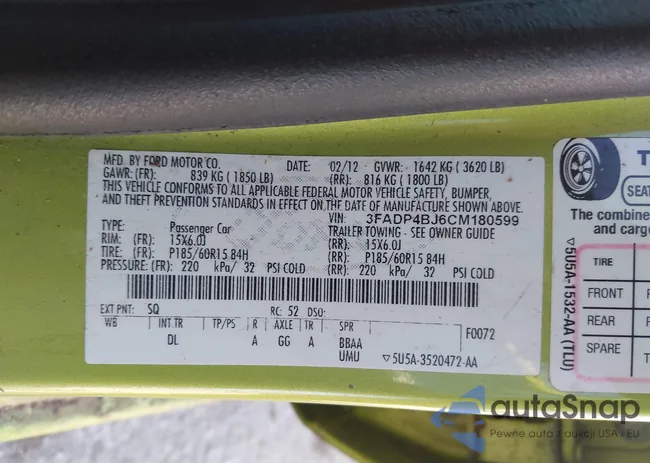 3FADP4BJ6CM180599: 44404113