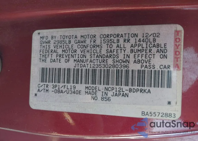 JTDAT123530280396: 44404172