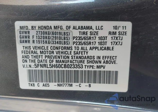 5FNRL5H60CB023353: 44404192