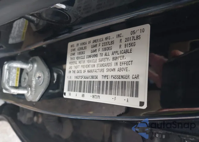 1HGCP2F34AA139034: 44404198