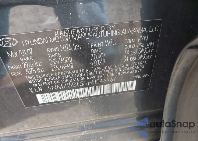 5NMZUDLB5HH046967: 44404233