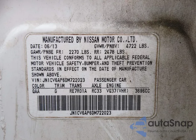 JN1CV6AP6DM722023: 44404272