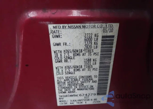 5N1AR1NN9AC624279: 44404343