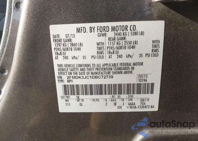 2FMDK3JC1DBC72739: 44404354