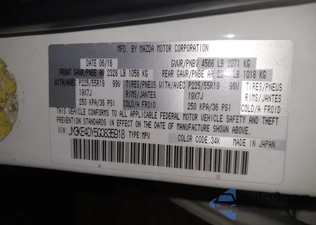 JM3KE4DY5G0835918: 44403442