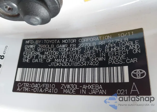 JTDKN3DU1B5347402: 44403484