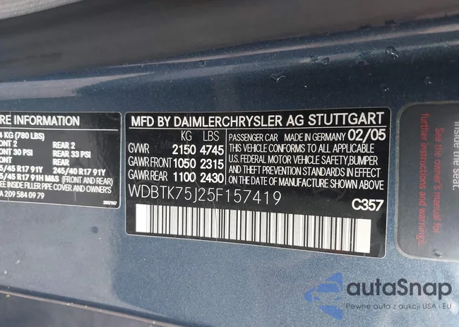 WDBTK75J25F157419: 44403499