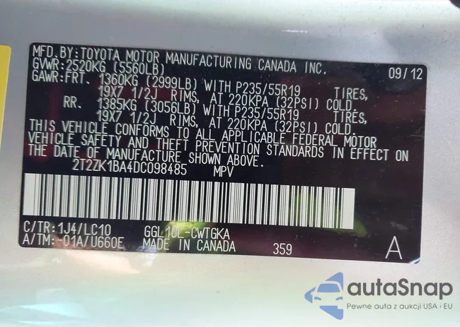 2T2ZK1BA4DC098485: 44403522