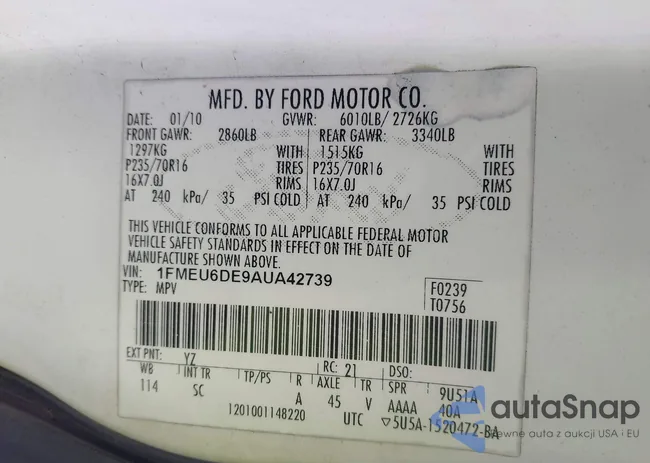 1FMEU6DE9AUA42739: 44403571