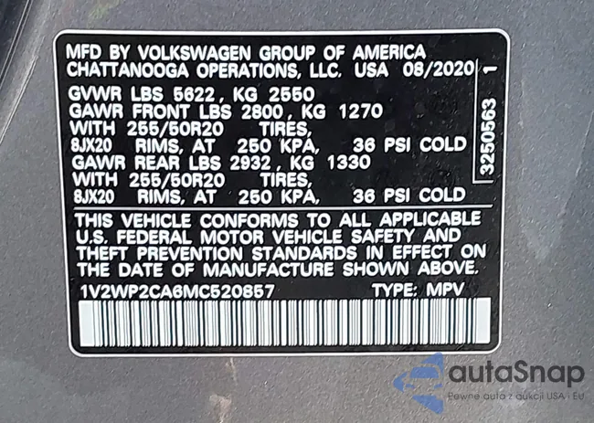 1V2WP2CA6MC520857: 44403638