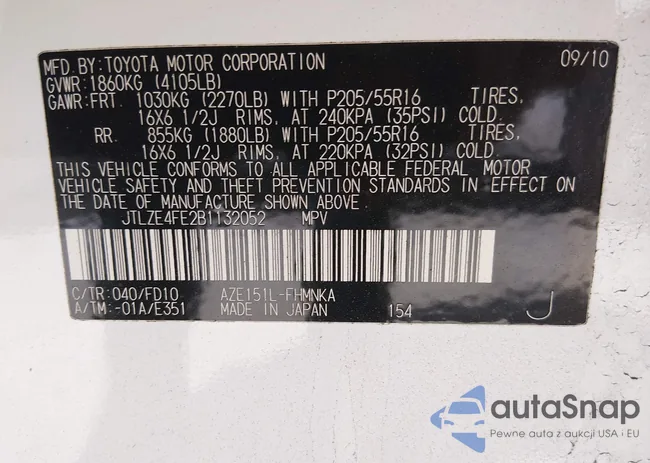 JTLZE4FE2B1132052: 44403670