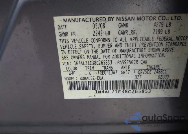 1N4AL21E38C265853: 44403767