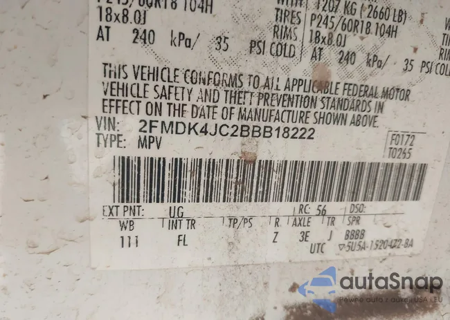 2FMDK4JC2BBB18222: 44403829