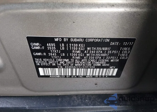 4S4BSACC5J3287006: 44404846