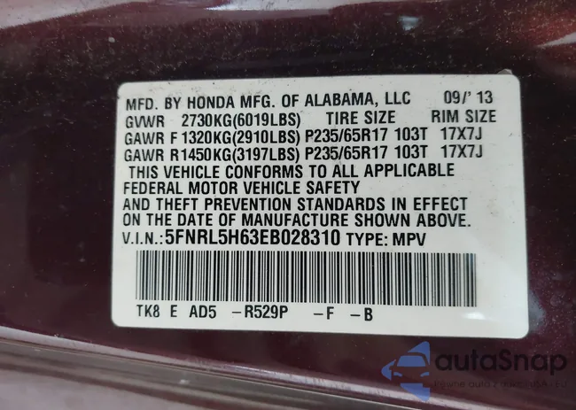 5FNRL5H63EB028310: 44404891