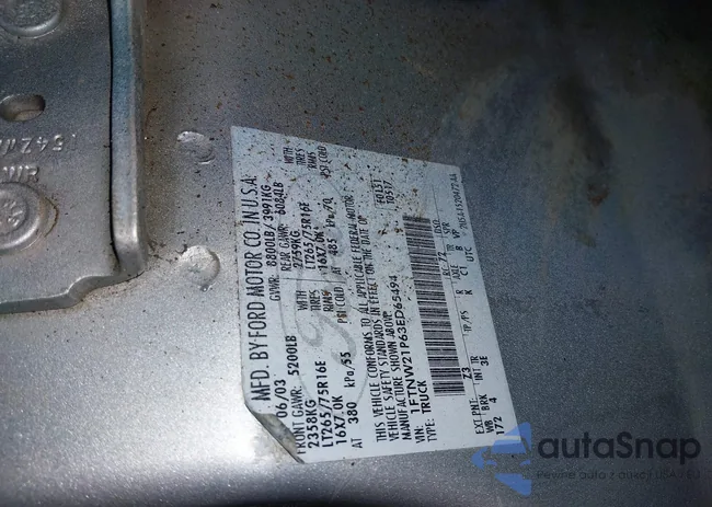 1FTNW21P63ED65494: 44405132