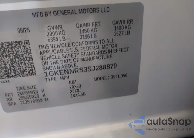 1GKENNRS3SJ288879: 44405232