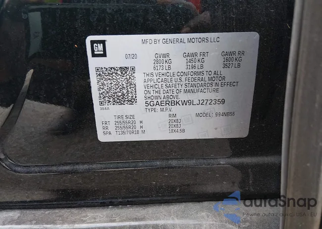 5GAERBKW9LJ272359: 44405304