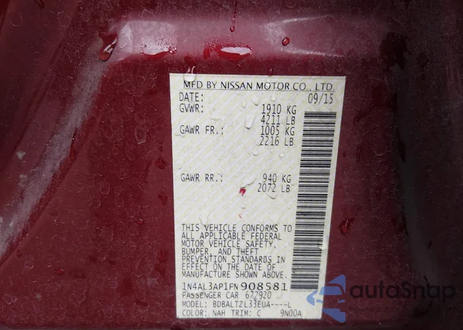 1N4AL3AP1FN908581: 44405339