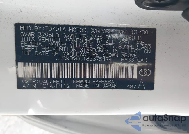 JTDKB20U183375424: 44405366