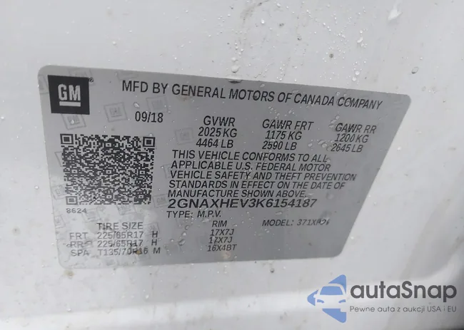 2GNAXHEV3K6154187: 44404553