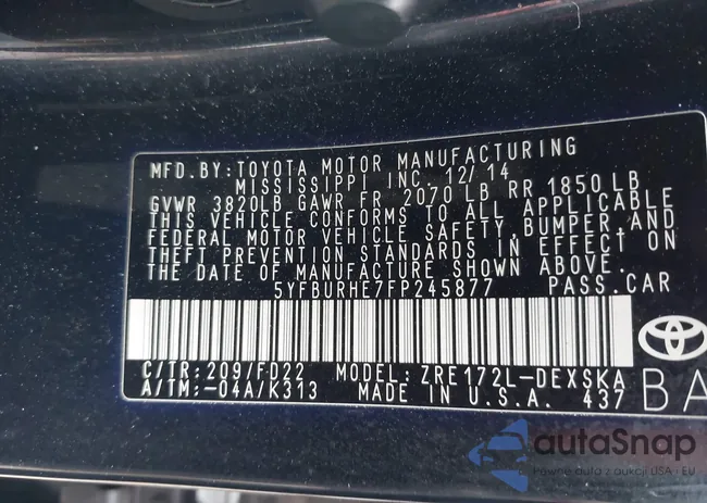 5YFBURHE7FP245877: 44404622