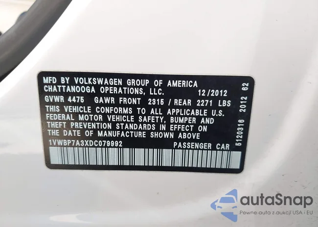 1VWBP7A3XDC079992: 44404747