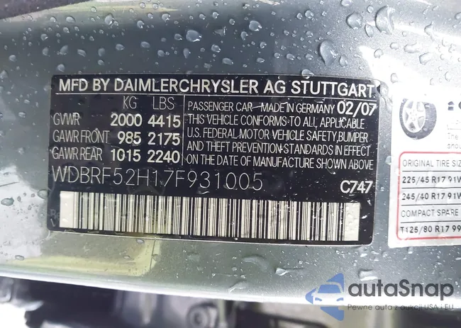 WDBRF52H17F931005: 44404798