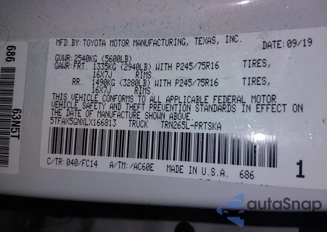 5TFAX5GNXLX166813: 44405837