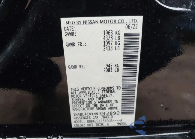 1N4BL4CVXNN393892: 44405882