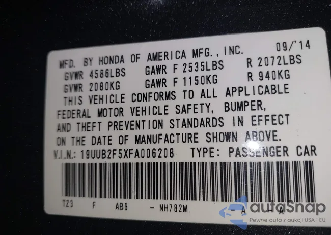 19UUB2F5XFA006208: 44405954