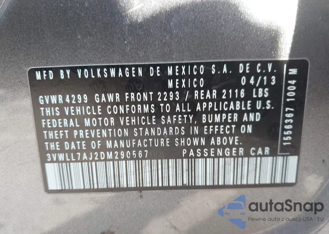 3VWLL7AJ2DM290567: 44406197