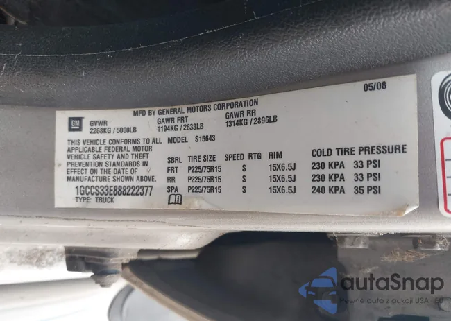 1GCCS33E888222377: 44406328