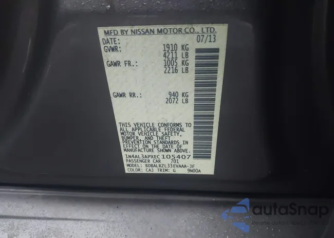 1N4AL3APXEC105407: 44406354