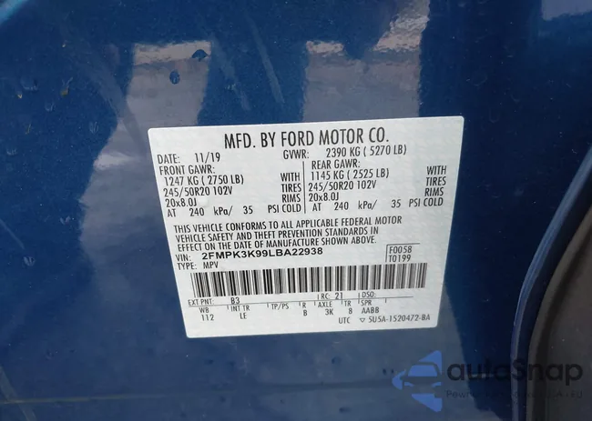 2FMPK3K99LBA22938: 44405469