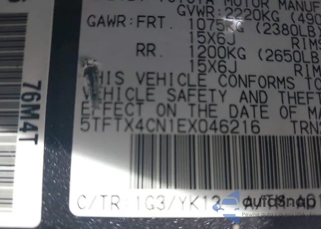 5TFTX4CN1EX046216: 44405479